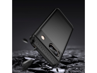 Google Pixel 8a Carbon Gummi Hülle TPU Case schwarz
