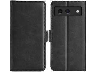 Google Pixel 8a Leder Hülle Karten Ledertasche schwarz