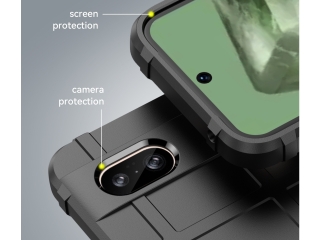 Google Pixel 8a Rugged Shield Anti-Shock Case schwarz