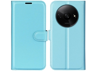 Xiaomi Redmi A3 Lederhülle Portemonnaie Karten Etui hellblau