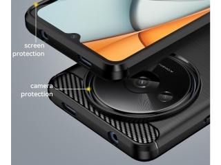 Xiaomi Redmi A3 Carbon Gummi Hülle TPU Case schwarz