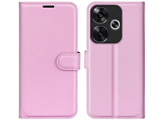 Xiaomi Poco F6 Lederhülle Portemonnaie Karten Etui rosa
