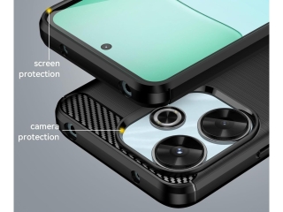 Xiaomi Redmi 13 Carbon Gummi Hülle TPU Case schwarz
