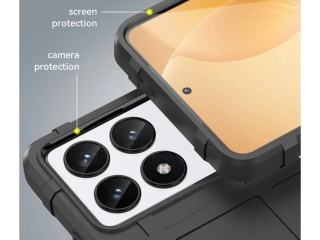 Xiaomi Poco F6 Pro Rugged Shield Anti-Shock Case schwarz