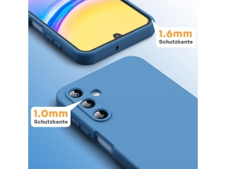 Samsung Galaxy A15 5G Liquid Silikon Case Hülle azurblau