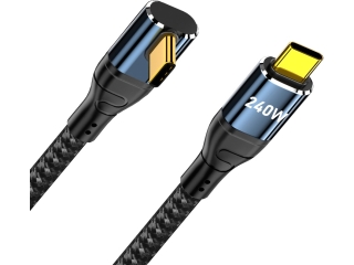 USB C Kabel 90 Grad Winkel Flach 3 Meter Data & Charge 240W