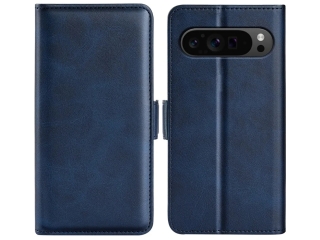 Google Pixel 9 Pro Leder Hülle Karten Ledertasche dunkelblau