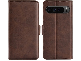 Google Pixel 9 Pro XL Leder Hülle Karten Ledertasche mokka