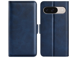 Google Pixel 9 Leder Hülle Karten Ledertasche dunkelblau