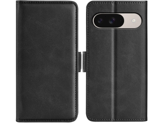 Google Pixel 9 Leder Hülle Karten Ledertasche schwarz