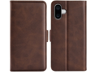 Apple iPhone 16 Leder Hülle Karten Ledertasche mokka