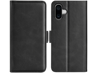 Apple iPhone 16 Plus Leder Hülle Karten Ledertasche schwarz