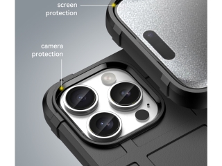 Apple iPhone 16 Pro Rugged Shield Anti-Shock Case schwarz