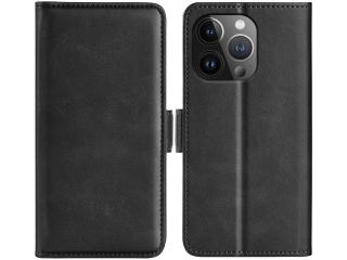 Apple iPhone 16 Pro Max Leder Hülle Karten Ledertasche schwarz