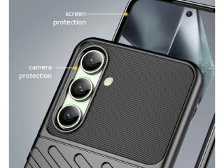 Samsung Galaxy S24 FE SpaceCase Stripes Anti-Impact Hülle schwarz