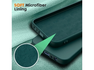 Samsung Galaxy A25 5G Liquid Silikon Case Hülle nachtgrün