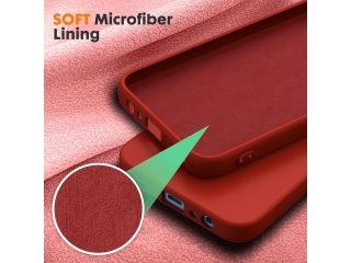 Samsung Galaxy A25 5G Liquid Silikon Case Hülle rot