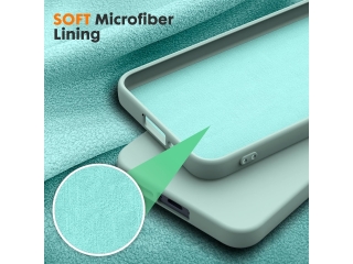 Samsung Galaxy A55 5G Liquid Silikon Case Hülle mint green