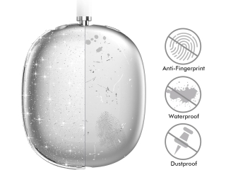 Apple AirPods Max Kopfhörergehäuse TPU Gummi Hülle Glitzer transparent