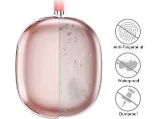 Apple AirPods Max Kopfhörergehäuse TPU Gummi Hülle rosa transparent