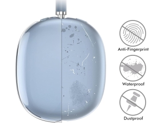Apple AirPods Max Kopfhörergehäuse TPU Gummi Hülle blau transparent
