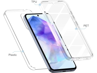 Samsung Galaxy A55 5G Touch Case 360 Grad Rundumschutz transparent