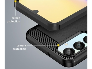 Samsung Galaxy A16 5G Carbon Gummi Hülle TPU Case schwarz