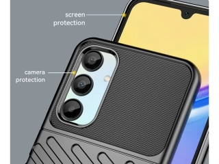 Samsung Galaxy A16 5G SpaceCase Stripes Impact-Resistant Hülle schwarz
