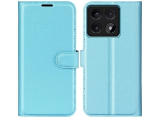 Xiaomi 14T Pro Lederhülle Portemonnaie Karten Etui hellblau