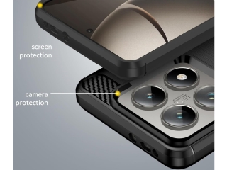 Xiaomi 14T Carbon Gummi Hülle TPU Case schwarz