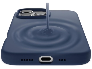 Apple iPhone 16 Pro Liquid Silikon Case Hülle midnight blue