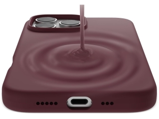 Apple iPhone 16 Pro Liquid Silikon Case Hülle dark cherry