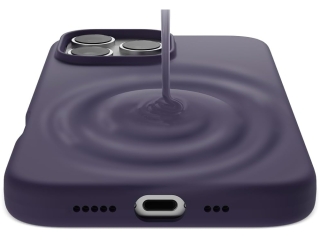 Apple iPhone 16 Pro Liquid Silikon Case Hülle eggplant