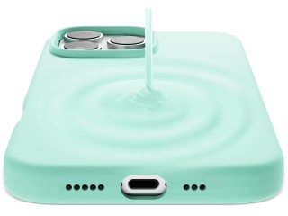 Apple iPhone 16 Pro Max Liquid Silikon Case Hülle frosted mint