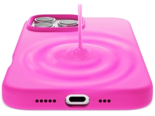 Apple iPhone 16 Pro Max Liquid Silikon Case Hülle electric pink