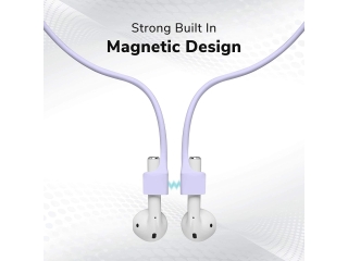 Magnetisches Silikon Umhängeband für Apple AirPods purple