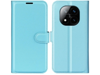 Xiaomi Redmi Note 14 Pro+ 5G Lederhülle Portemonnaie Etui hellblau