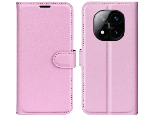 Xiaomi Redmi Note 14 Pro+ 5G Lederhülle Portemonnaie Etui rosa