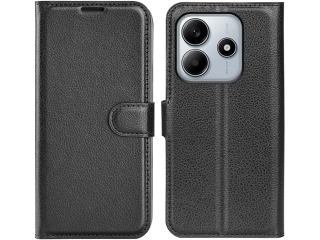 Xiaomi Redmi Note 14 5G Lederhülle Portemonnaie Karten Etui schwarz