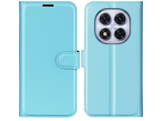 Xiaomi Redmi Note 14 Pro 5G Lederhülle Portemonnaie Etui hellblau