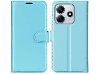 Xiaomi Redmi Note 14 4G Lederhülle Portemonnaie Etui hellblau