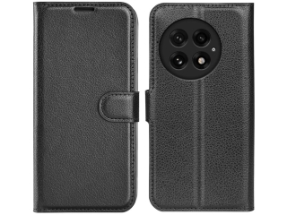 OnePlus 13 Lederhülle Portemonnaie Karten Etui schwarz