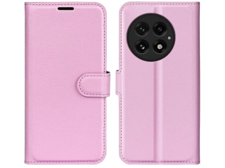OnePlus 13 Lederhülle Portemonnaie Karten Etui rosa