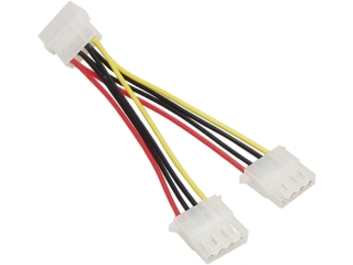 4-Pin Molex auf 2x Molex Y Kabel 15 cm