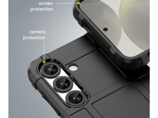 Samsung Galaxy S25 Rugged Shield Anti-Shock Case schwarz