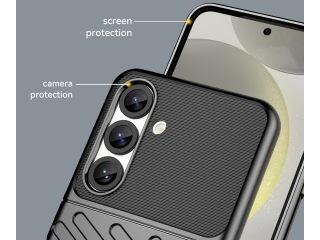 Samsung Galaxy S25+ SpaceCase Stripes Anti-Impact Hülle schwarz