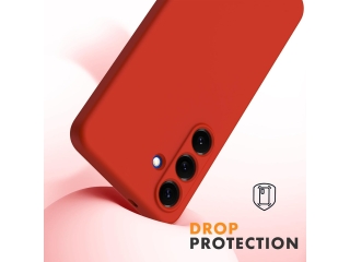 Samsung Galaxy S25+ Liquid Silikon Case Hülle rot
