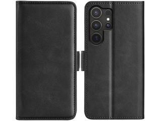 Samsung Galaxy S25 Ultra Leder Hülle Karten Ledertasche schwarz