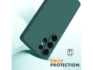 Samsung Galaxy S25 Ultra Liquid Silikon Case Hülle nachtgrün