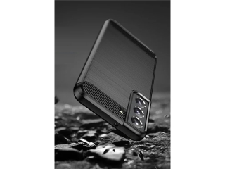 Samsung Galaxy S22 Carbon Gummi Hülle TPU Case schwarz